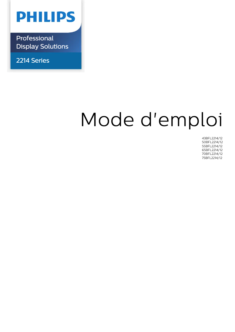 Imagen de la primera página del manual del dispositivo 50BFL2214