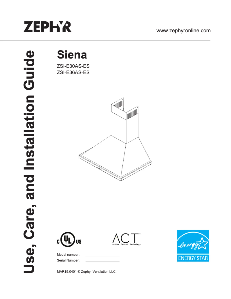 Imagen de la primera página del manual del dispositivo ZSIE36ASES