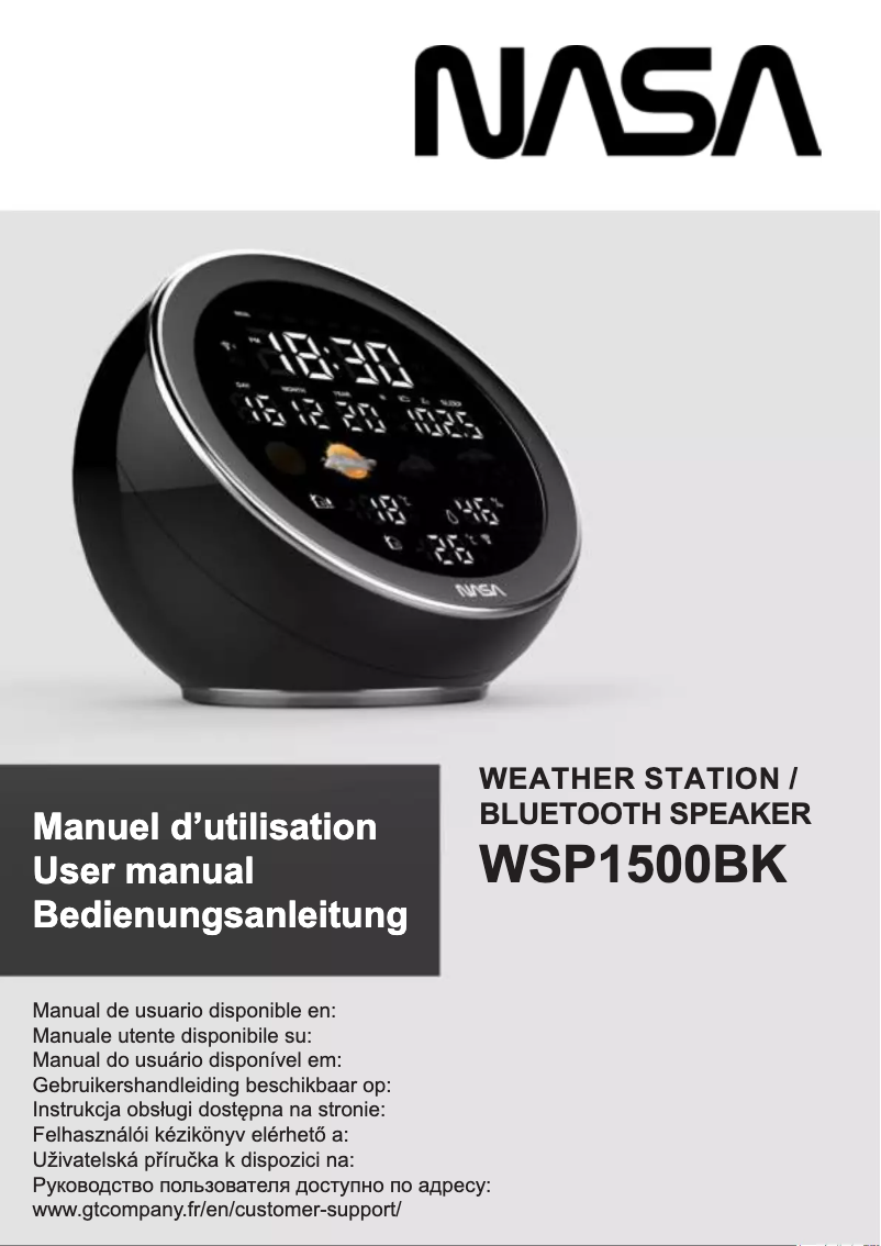 Página 1 del manual Manual de usuario Nasa WSP1500BK