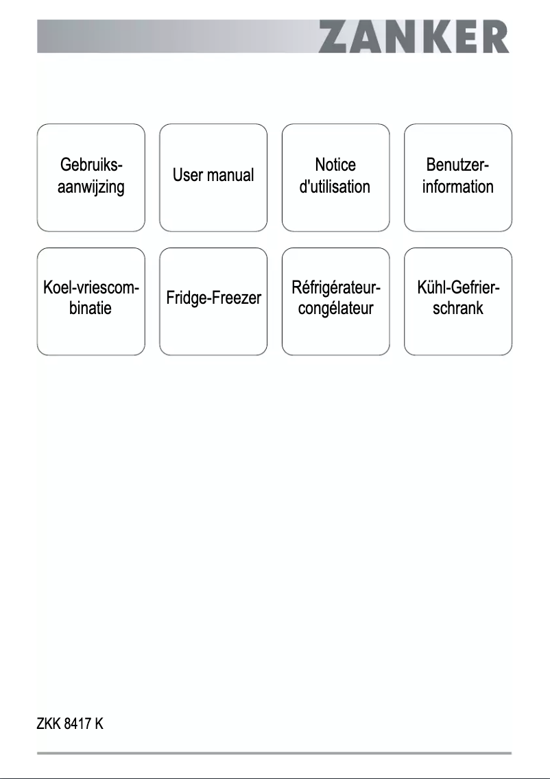 Página 1 del manual Manual de usuario Zanker ZKK 8417K