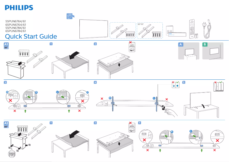Página 1 del manual Guía de inicio rápido Philips 65PUN6784