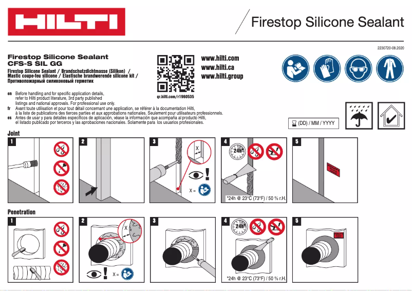 Página 1 del manual Manual de usuario Hilti CFS-S SIL GG