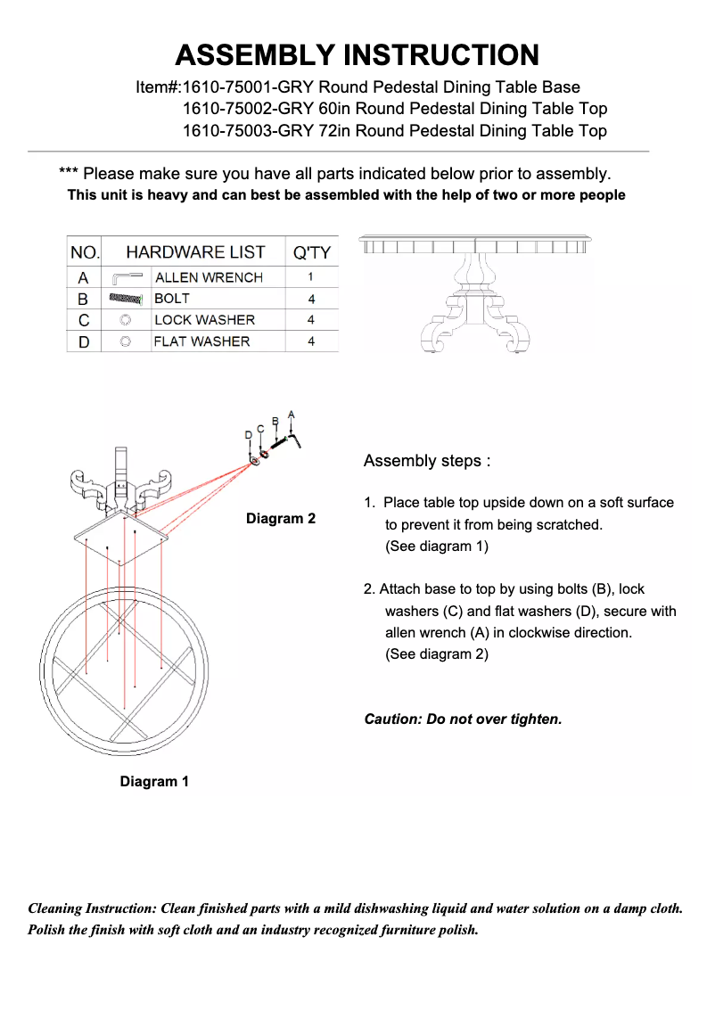 Página nº 1 - Manual de usuario Hooker 1610-75001-GRY