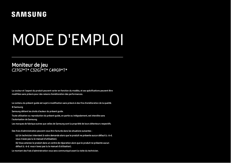 Imagen de la primera página del manual del dispositivo C32G75TQSR