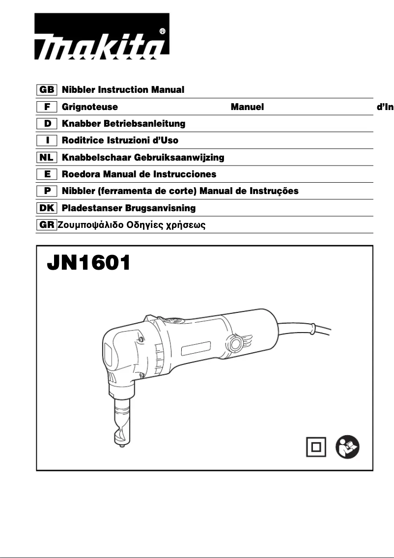 Imagen de la primera página del manual del dispositivo JN1601J
