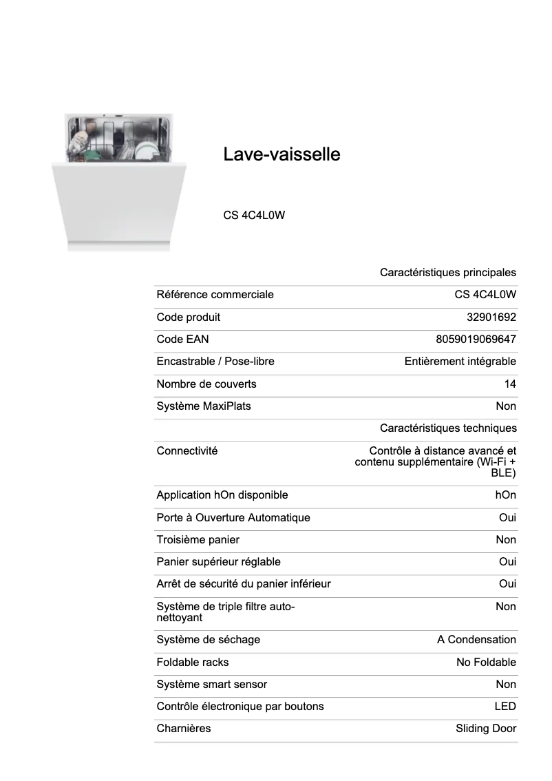 Imagen de la primera página del manual del dispositivo CS 4C4L0W