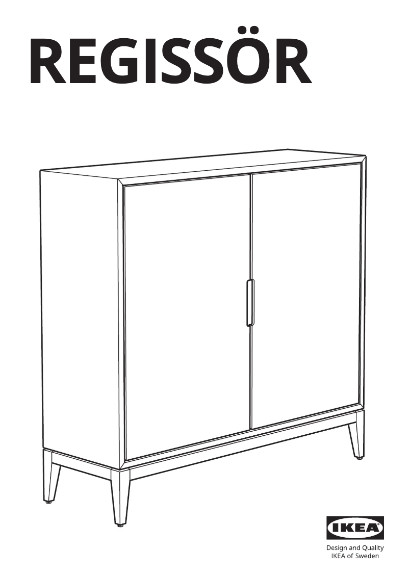 Imagen de la primera página del manual del dispositivo REGISSÖR 403.420.73