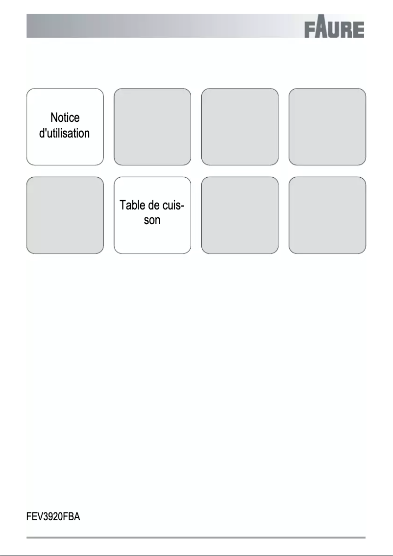 Imagen de la primera página del manual del dispositivo FEV3920FBA