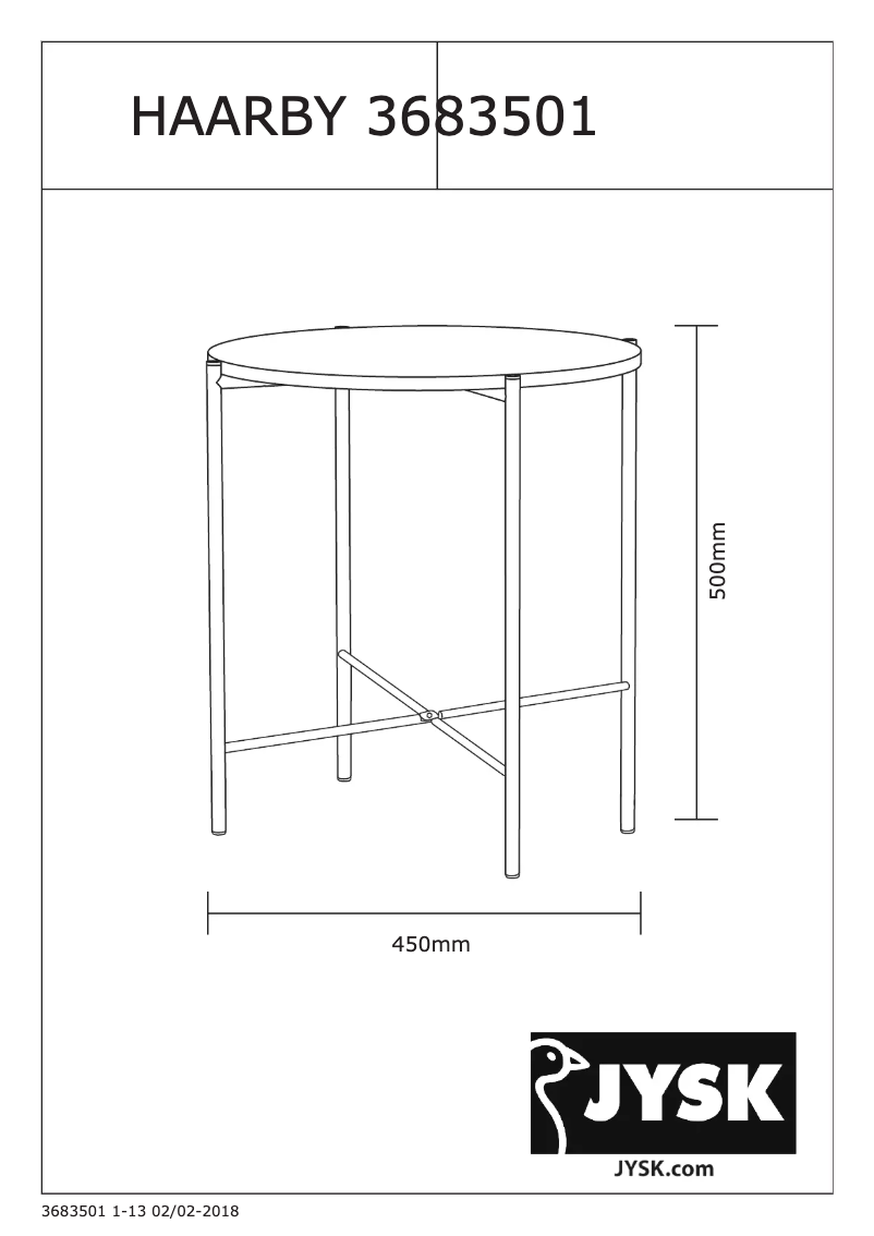 Página nº 1 - Manual de usuario JYSK Haarby