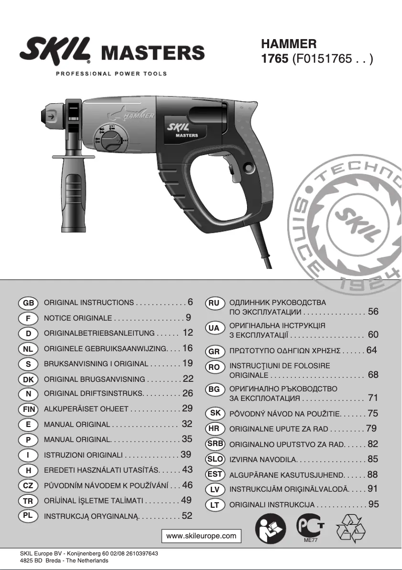 Página 1 del manual Manual de usuario Skil 1765 MA