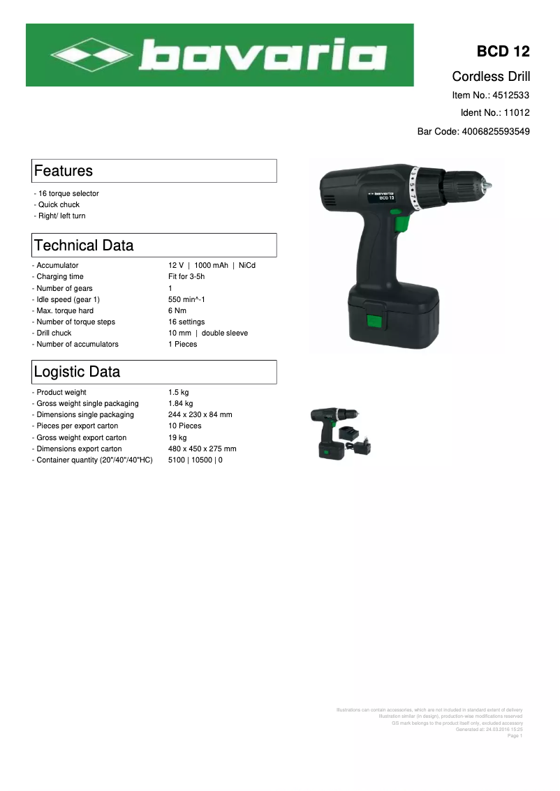 Imagen de la primera página del manual del dispositivo BCD 12