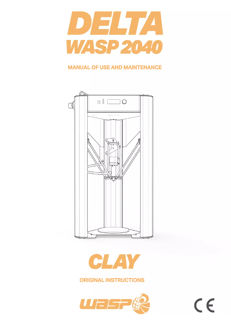 Página nº 1 - Manual de usuario Wasp Delta 2040 Clay