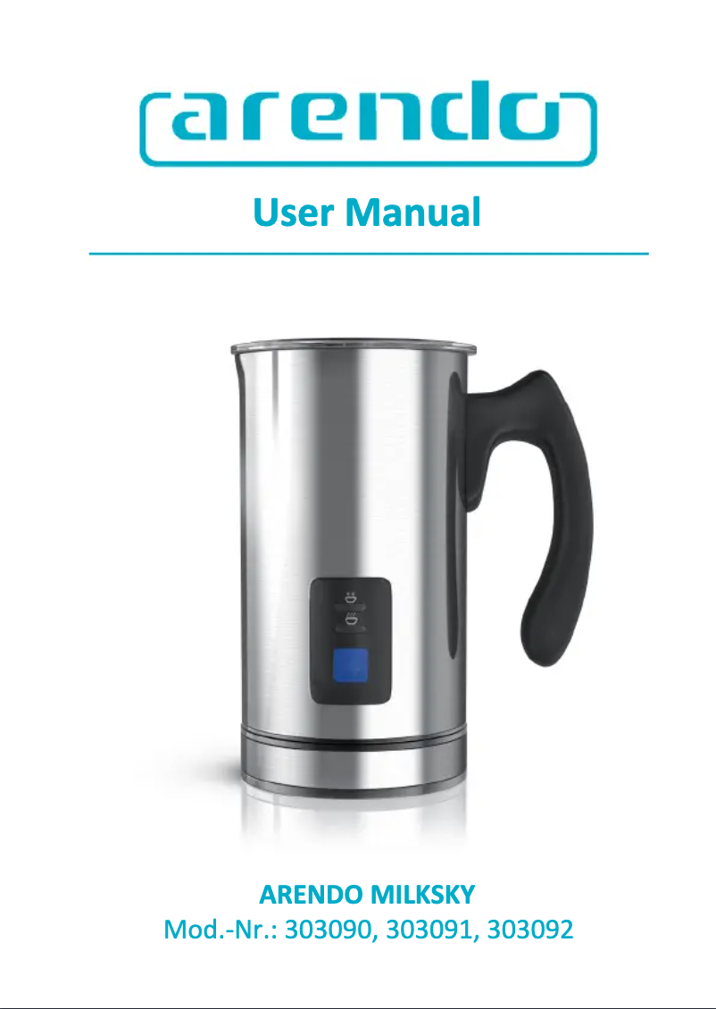 Página 1 del manual Manual de usuario Arendo MILKSKY 303092