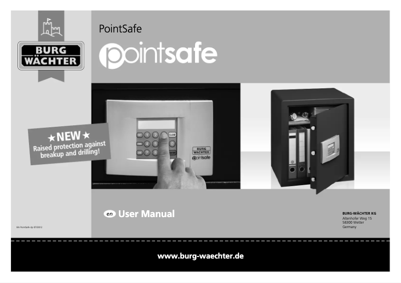 Página 1 del manual Manual de usuario Burg Wächter PointSafe