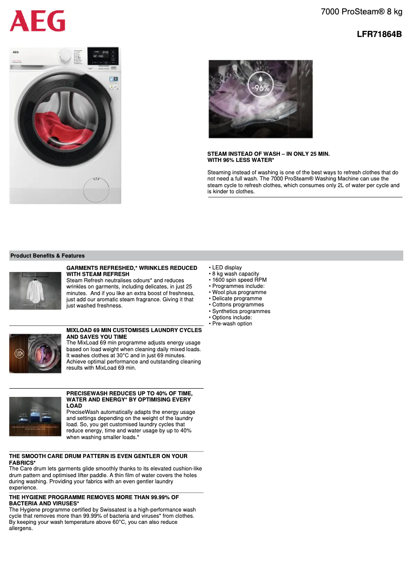 Imagen de la primera página del manual del dispositivo LFR71864B