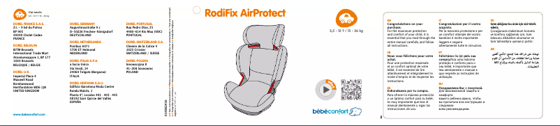 Página nº 1 - Manual de usuario Bebe Confort RodiFix AirProtect