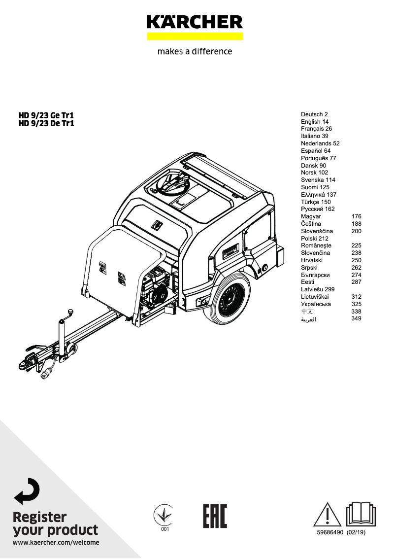 Imagen de la primera página del manual del dispositivo HD 9/23 Ge Tr1