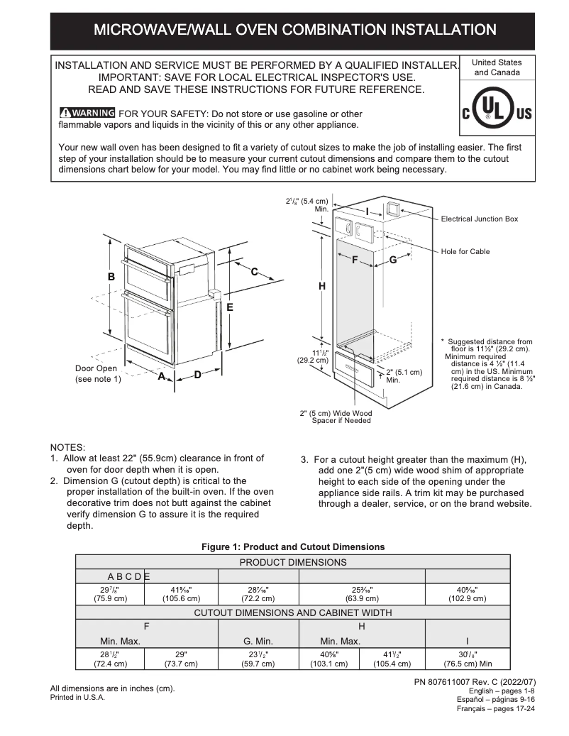 Imagen de la primera página del manual del dispositivo PCWM3080AF