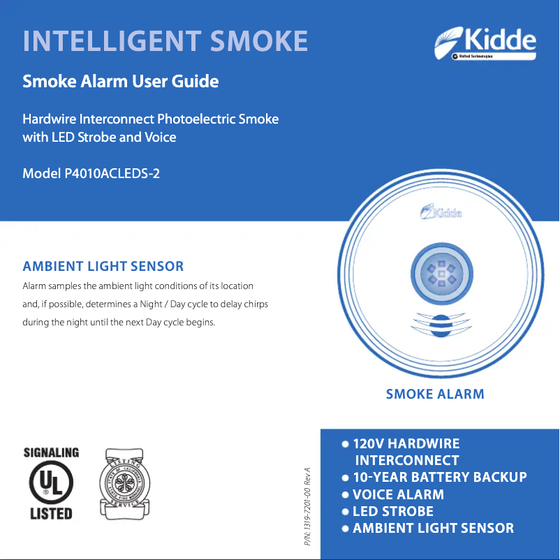Página 1 del manual Manual de usuario Kidde P4010ACLEDS-2