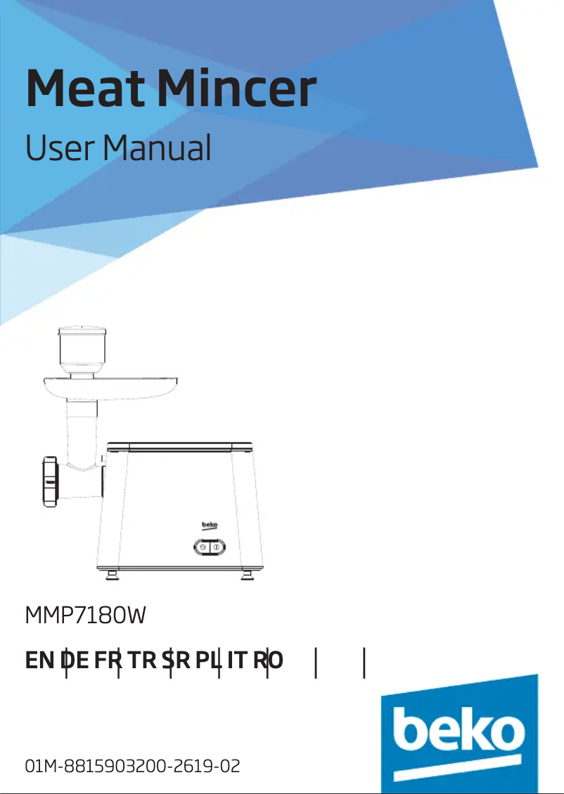 Imagen de la primera página del manual del dispositivo MMP7180W