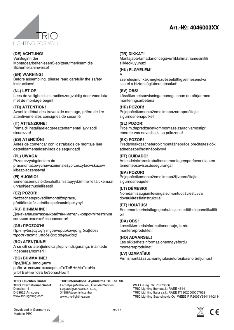 Imagen de la primera página del manual del dispositivo Dakota 404600331