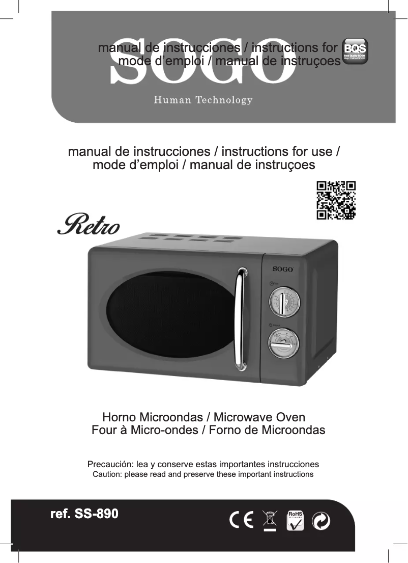 Página 1 del manual Manual de usuario Sogo HOR-SS-890