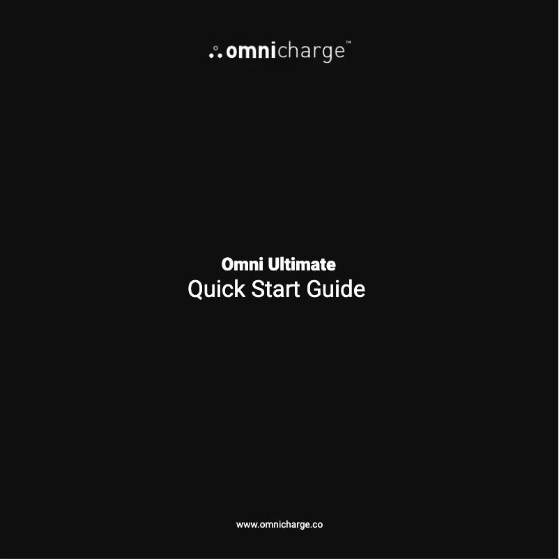 Página 1 del manual Manual de usuario Omnicharge Omni Ultimate