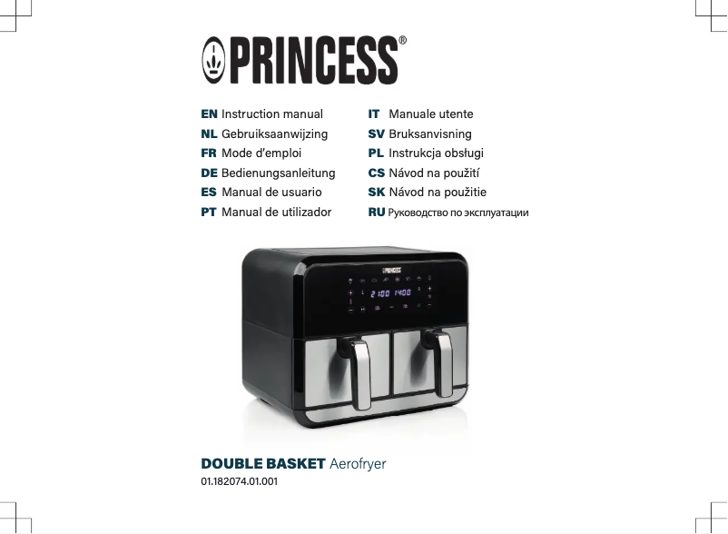 Página nº 1 - Manual de usuario Princess Double Basket Aerofryer 182074