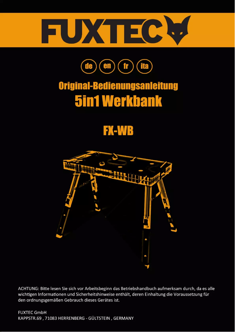 Página 1 del manual Manual de usuario Fuxtec FX-WB