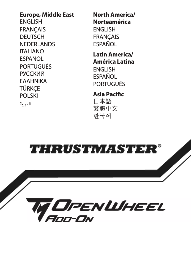 Imagen de la primera página del manual del dispositivo TM Open Wheel Add-On
