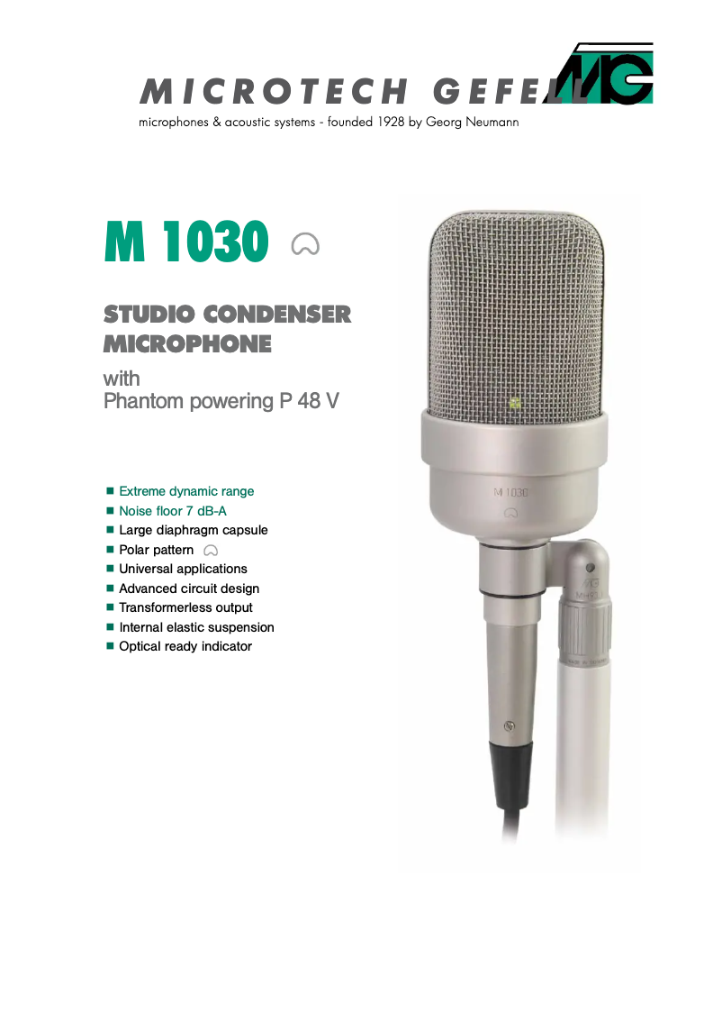 Imagen de la primera página del manual del dispositivo M 1030