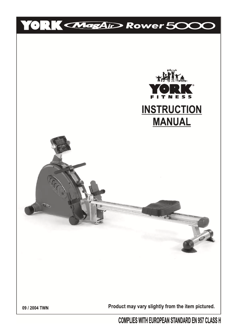 Página nº 1 - Manual de usuario York Fitness MagAir 5000