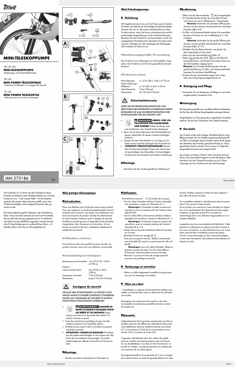 Página 1 del manual Manual de usuario Crivit HG00937