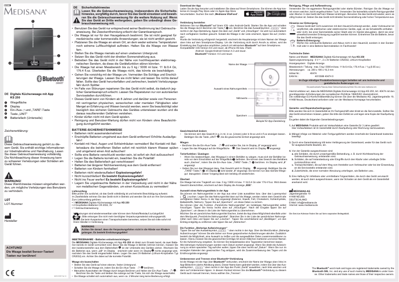 Imagen de la primera página del manual del dispositivo KS 250