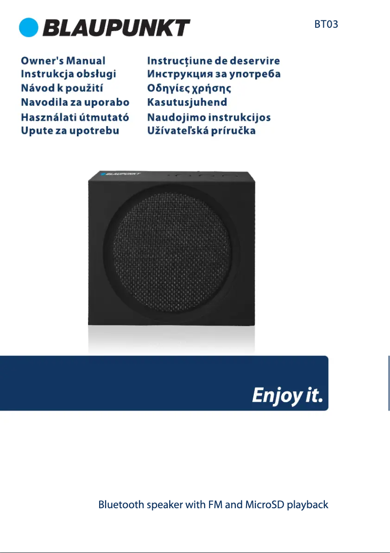 Página 1 del manual Manual de usuario Blaupunkt BT03BK