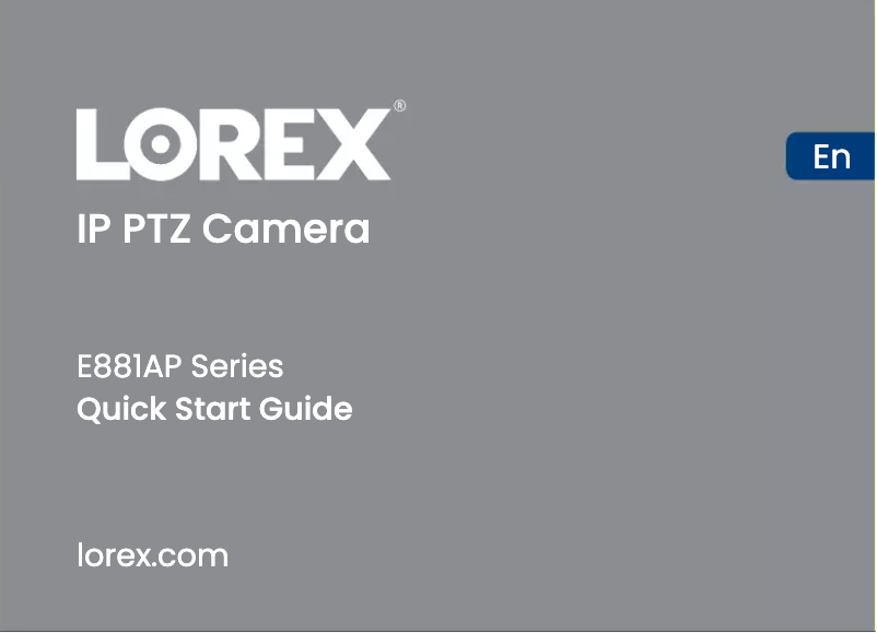 Página nº 1 - Guía de inicio rápido Lorex E881AP