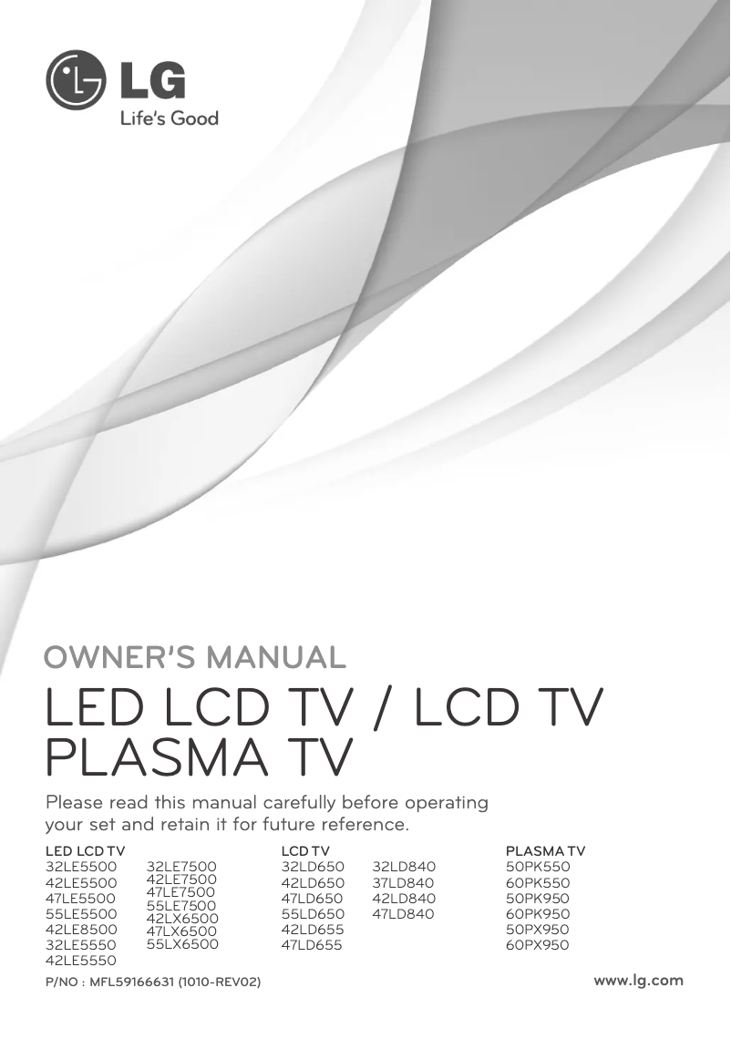 Página nº 1 - Manual de usuario LG 42LE5550