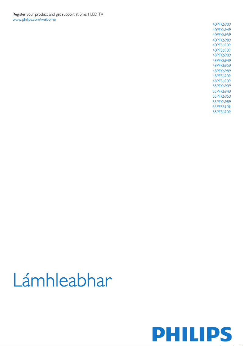 Imagen de la primera página del manual del dispositivo 40PFK6989