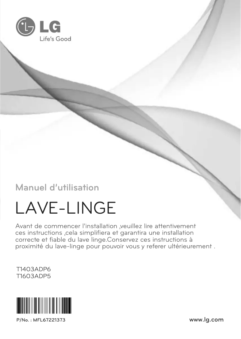 Página nº 1 - Manual de usuario LG T1403ADP6