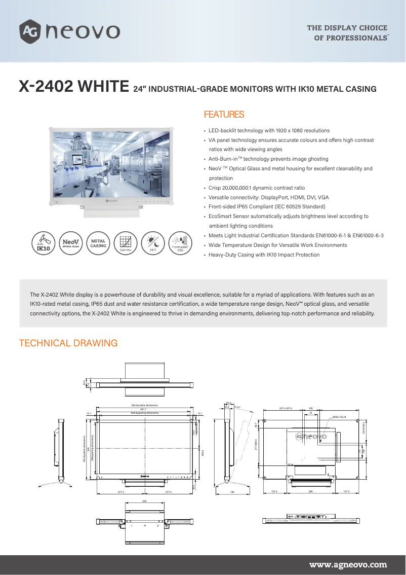 Imagen de la primera página del manual del dispositivo X-2402