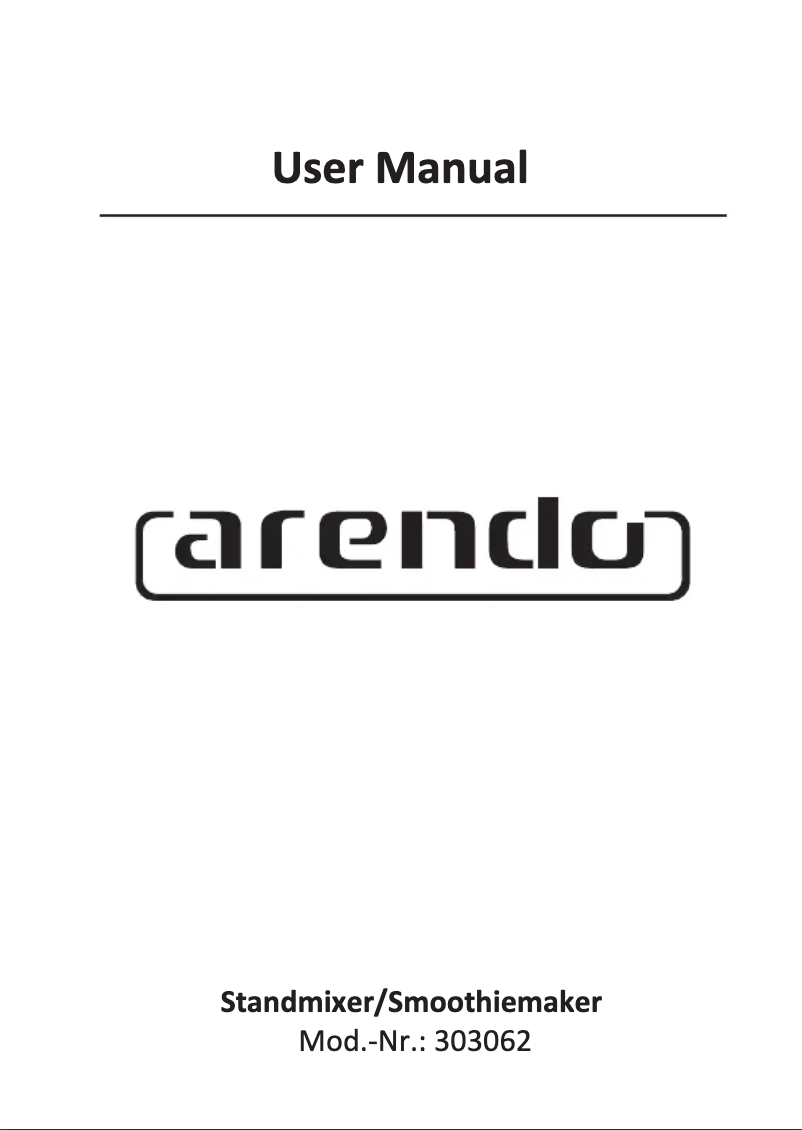 Página 1 del manual Manual de usuario Arendo 2In1 Mixer 303062