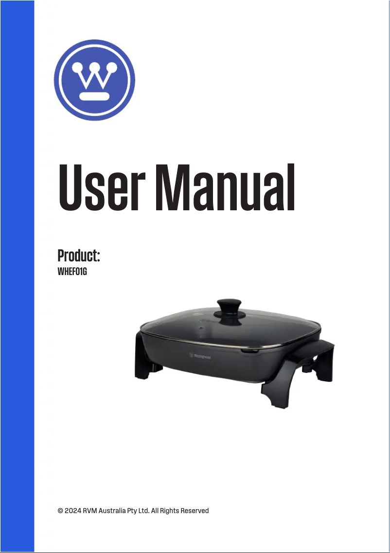 Página 1 del manual Manual de usuario Westinghouse WHEF01G