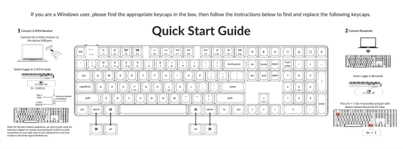 Página nº 1 - Guía de inicio rápido Keychron K5 Max