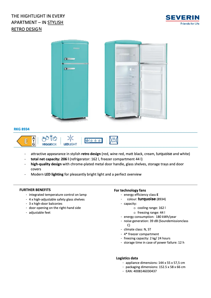 Página nº 1 - Ficha técnica Severin RKG 8934