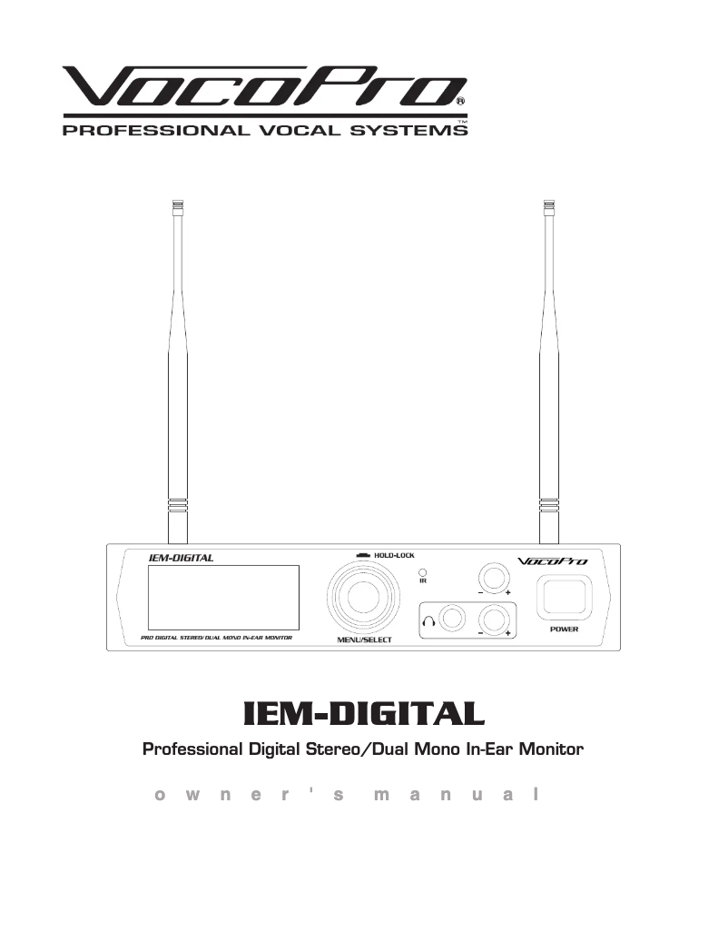 Imagen de la primera página del manual del dispositivo IEM-DIGITAL