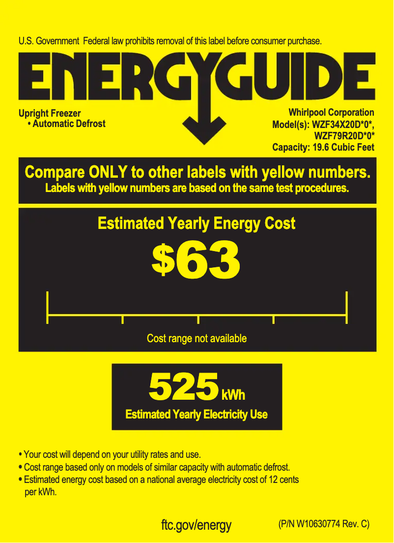 Página 1 del manual Etiqueta energética Whirlpool WZF79R20D