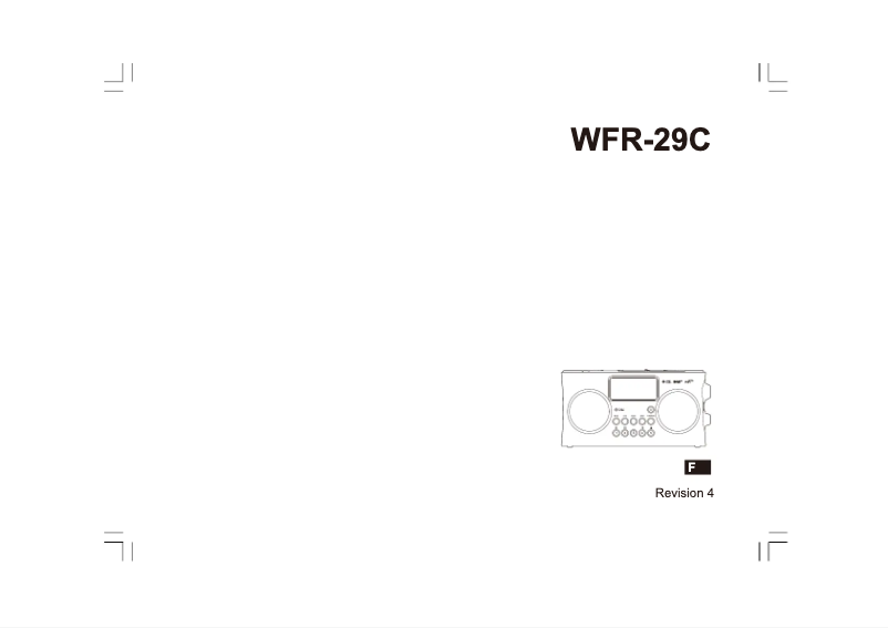Imagen de la primera página del manual del dispositivo WFR-29C