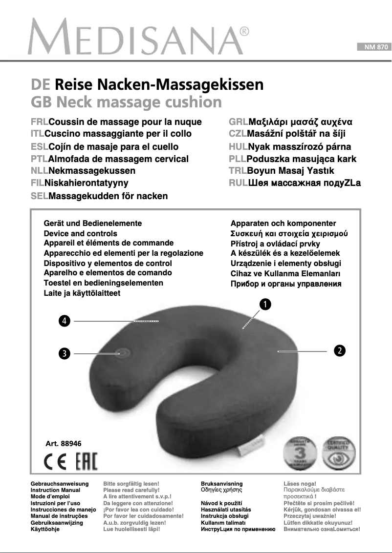 Página nº 1 - Manual de usuario Medisana NM 870