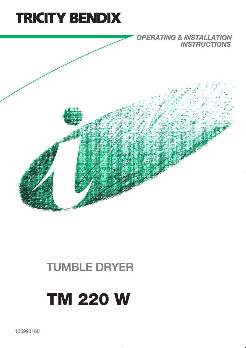 Página 1 del manual Manual de usuario Tricity Bendix TM 220 W