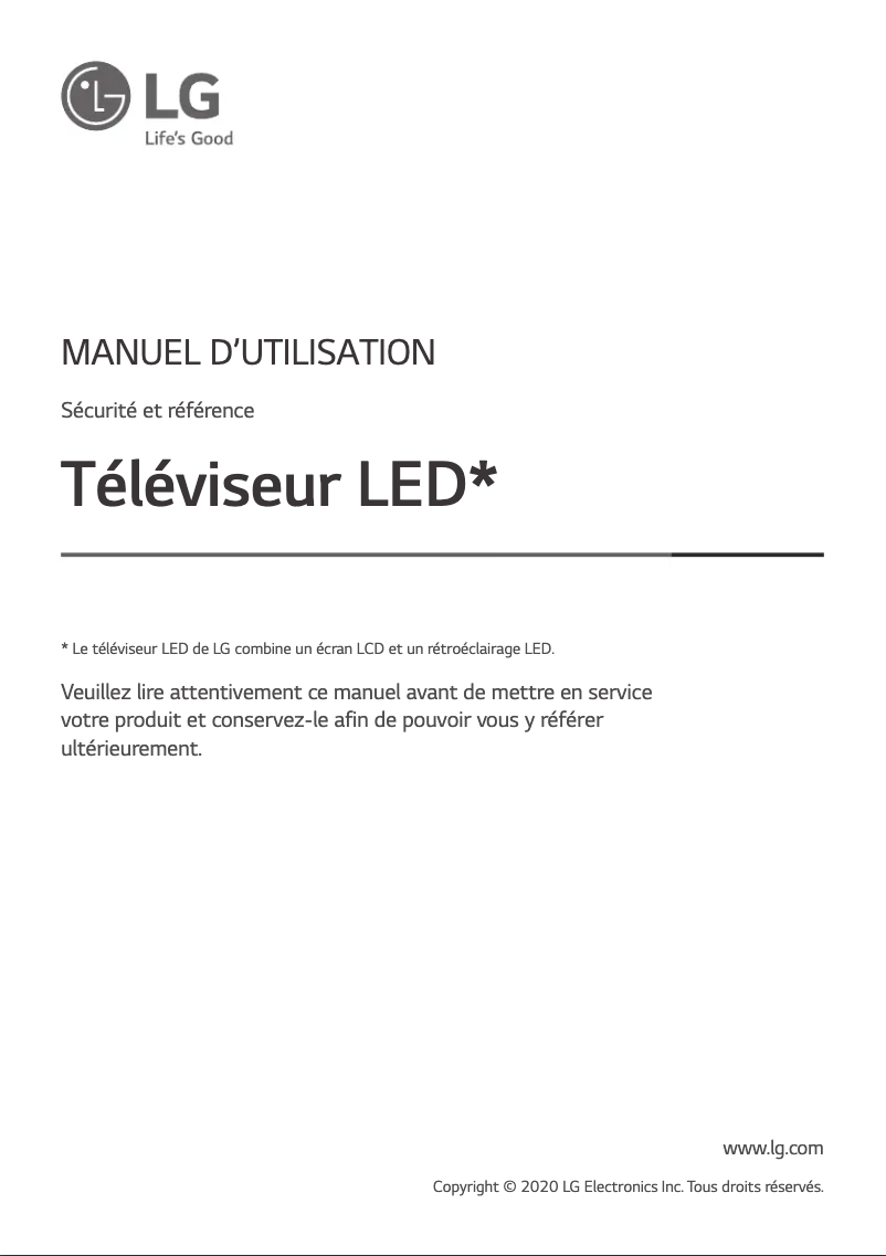 Imagen de la primera página del manual del dispositivo 55NANO79VND